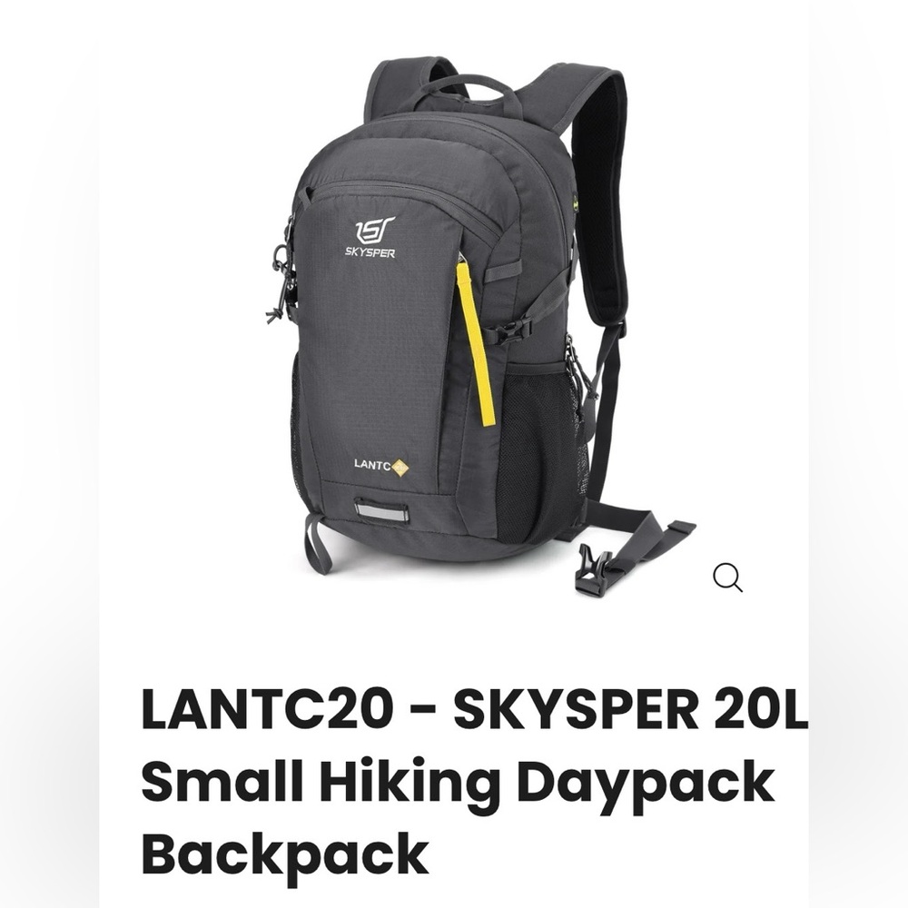 Skysper NWT 20L Lightweight Travel Backpack Daypack dark gray hiking outdoor